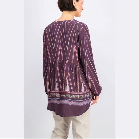 DANIEL RAINN Button Up Light Low Boho Blouse - Picture 3 of 11